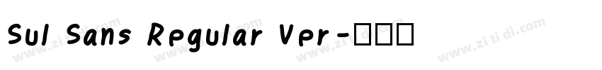 Sul Sans Regular Ver字体转换